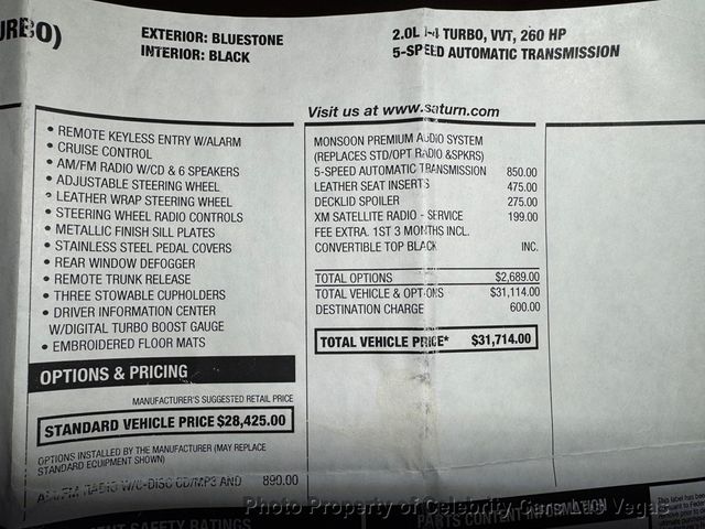 2007 Saturn Sky Red-Line  - 22931132 - 3