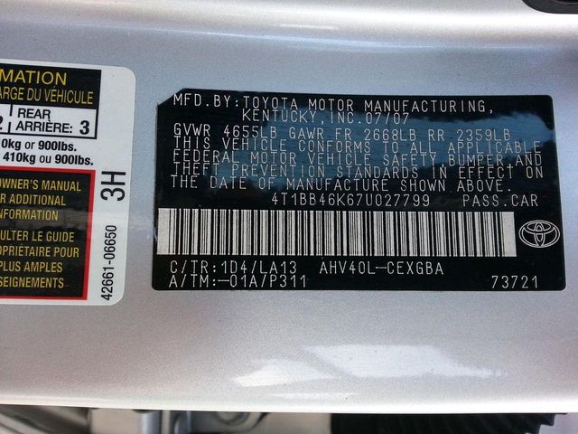 2007 Toyota Camry 4dr Sdn I4 Auto XLE - 10784206 - 22