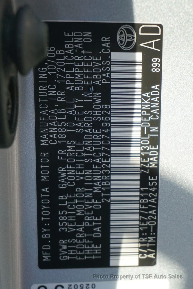 2007 Toyota Corolla 4dr Sedan Automatic LE 1-OWNER CLEAN CARFAX ETREMELY LOW MILES  - 22975374 - 31