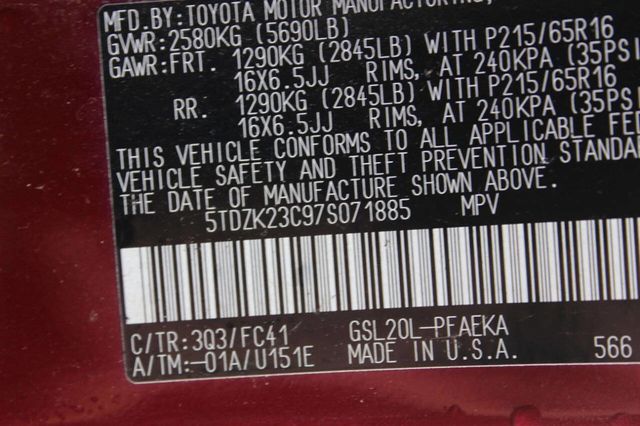 2007 Toyota Sienna LE 7 Passenger 4dr Mini Van - 23015316 - 9