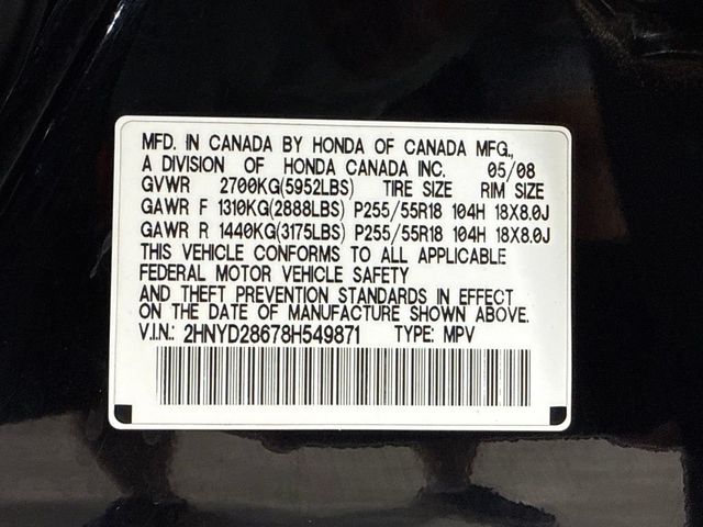 2008 Acura MDX 4WD 4dr Tech/Pwr Tail Gate - 23074788 - 33