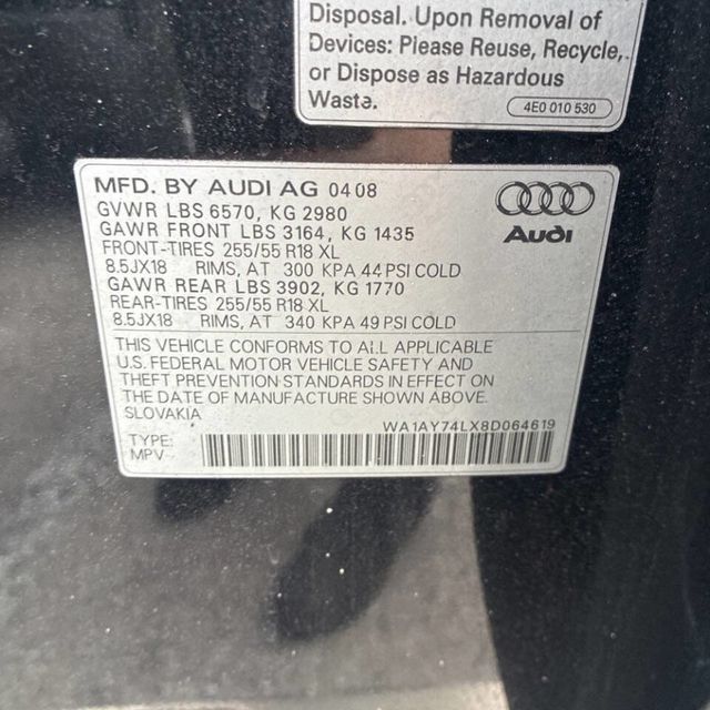 2008 Audi Q7 quattro 4dr 3.6L - 22959742 - 48