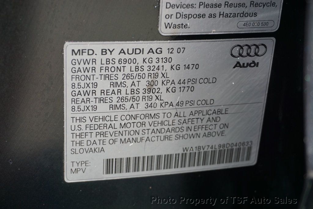 2008 Audi Q7 quattro 4dr 4.2L Premium NAVI REAR CAMERA PANO ROOF 3RD SEAT - 22829657 - 36
