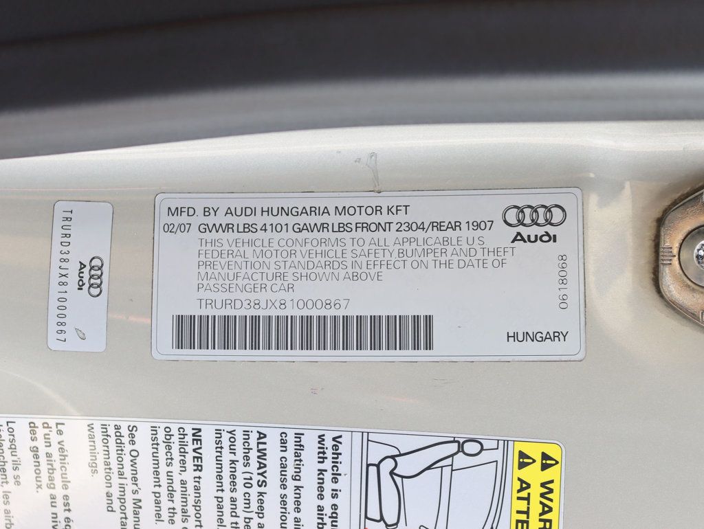 2008 Audi TT Roadster 2dr Roadster Auto 3.2L quattro - 22979319 - 28