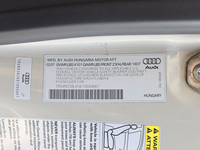 2008 Audi TT Roadster 2dr Roadster Auto 3.2L quattro - 22979319 - 28