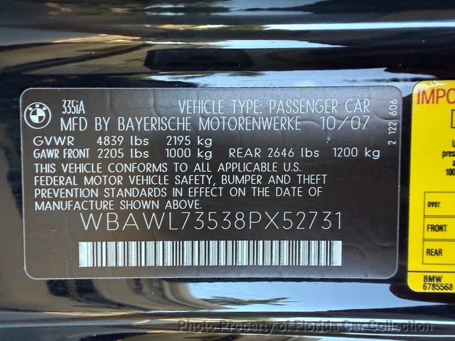 2008 BMW 3 Series 335i Convertible Hardtop Sport Premium Package - 23082284 - 75