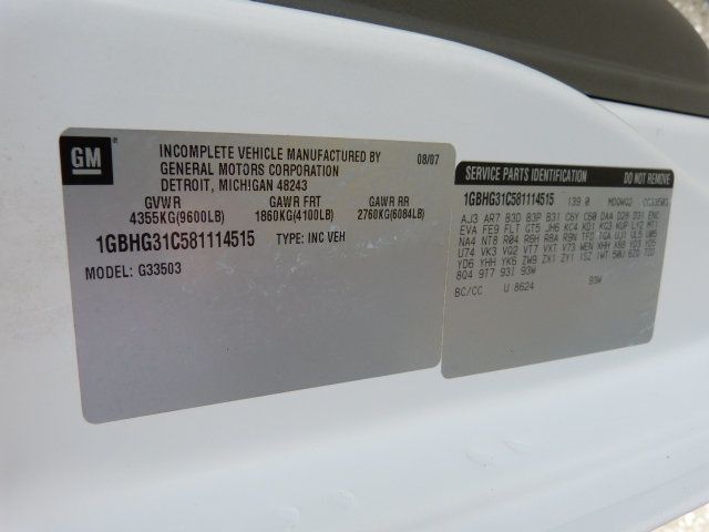 2008 Chevrolet Express Commercial Cutaway 4.8L V8 GAS*3500*SRW*139" WB*"COLLINS" 10 PASSENGER MINI BUS - 22904310 - 42