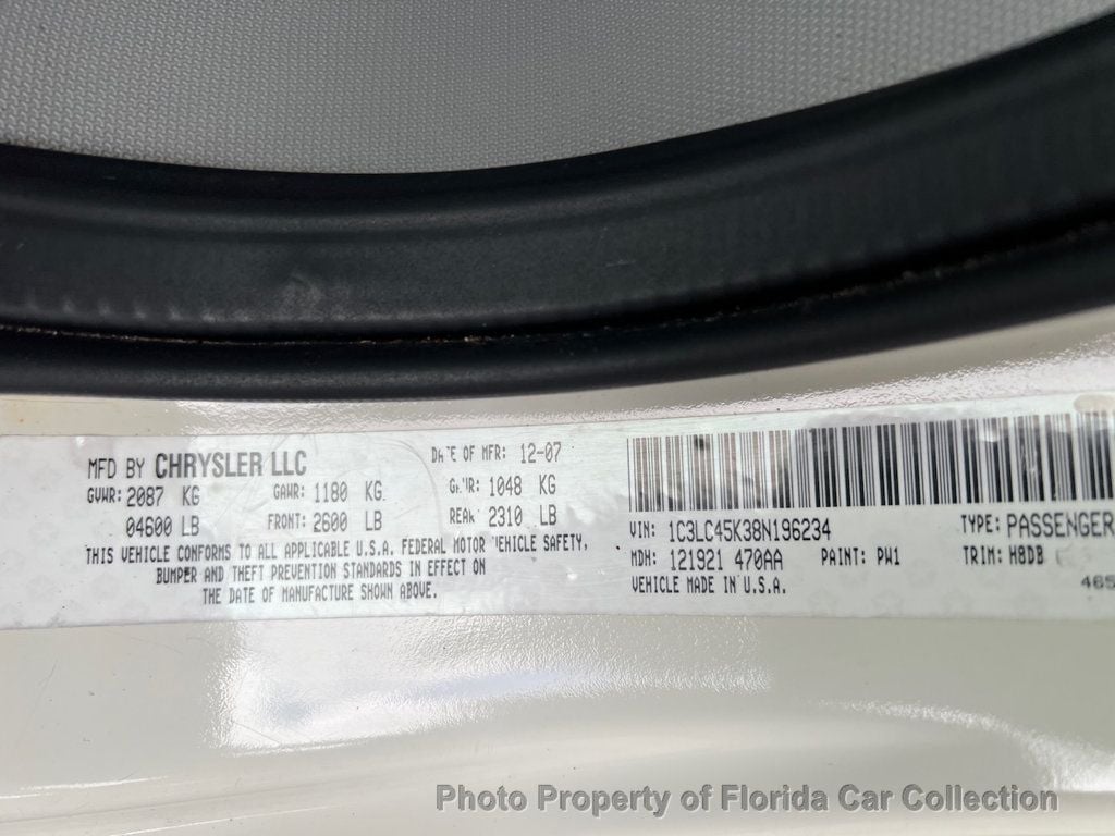 2008 Chrysler Sebring Convertible LX - 22559004 - 93