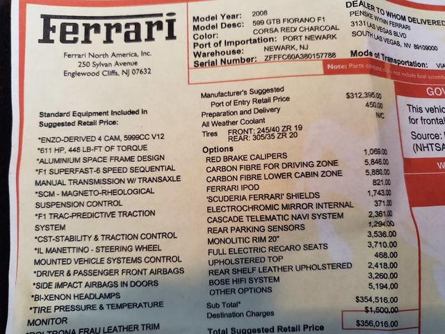 2008 Ferrari 599 GTB Fiorano 2dr Coupe - 19026141 - 6