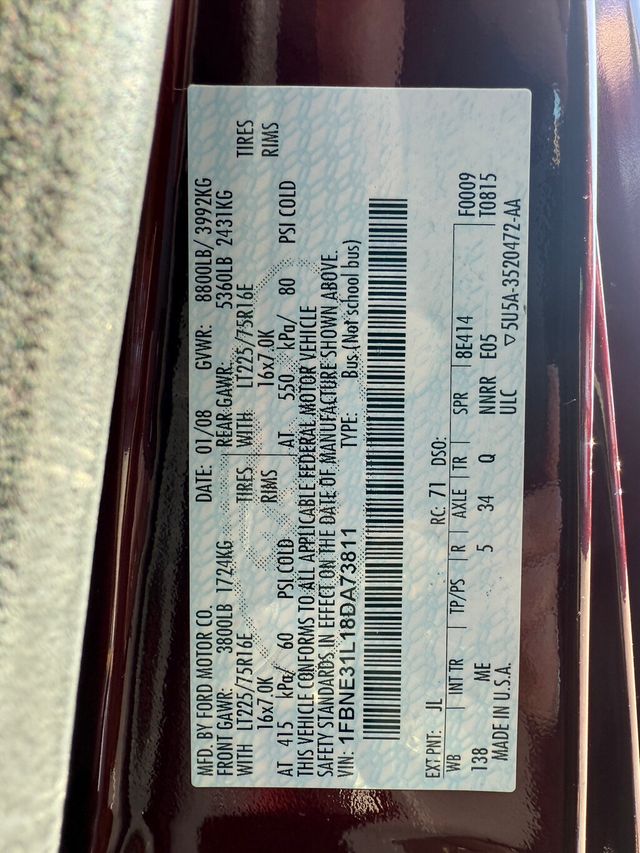 2008 Ford Econoline Wagon E350 12 PASSENGER SUPER DUTY - 23000102 - 49