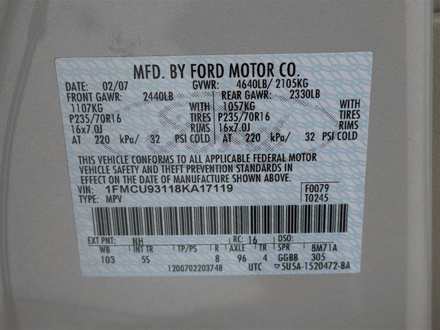 2008 Ford Escape 4WD 4dr V6 Automatic XLT - 22989772 - 33
