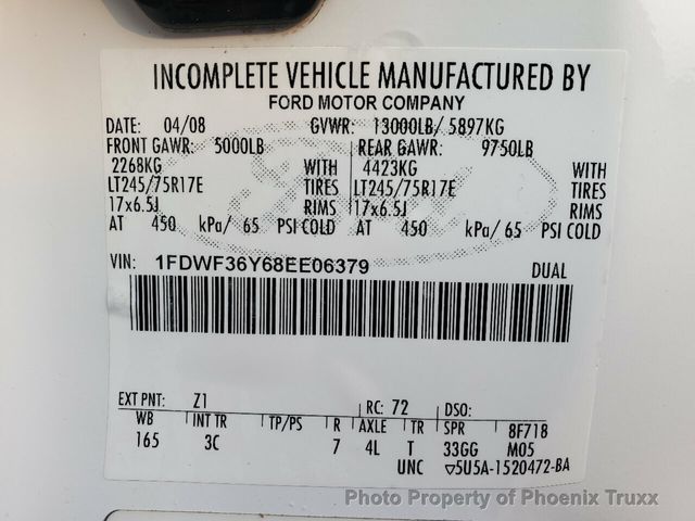 2008 Ford F-350 Super Duty DRW XL 2dr 2wd Regular Cab Chassis  - 21857181 - 17