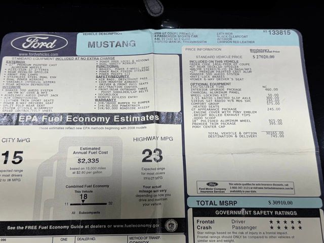 2008 Ford Mustang 2dr Coupe GT Premium - 22851148 - 73