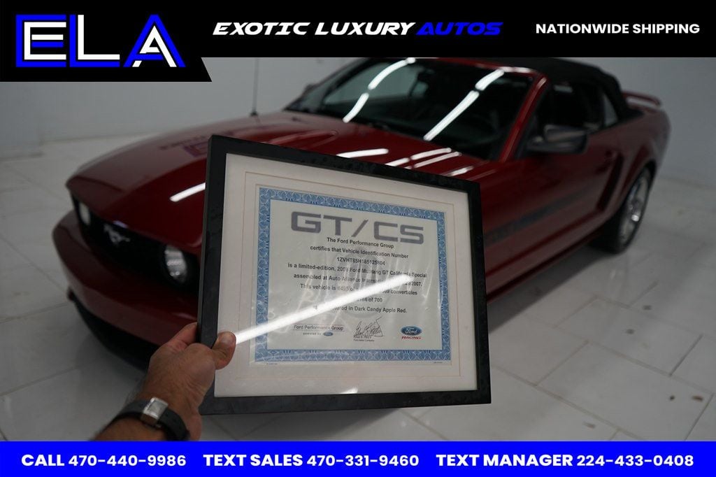 2008 Ford Mustang CANDY APPLE LIMITED EDITON! GT/CS WITH CERTIFICATES INISDE RARE - 22670565 - 0