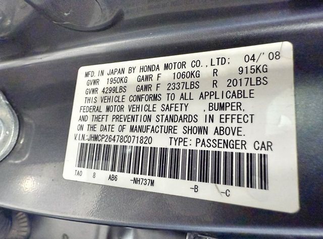 2008 Honda Accord Sedan 4dr I4 Automatic LX-P - 22950185 - 36