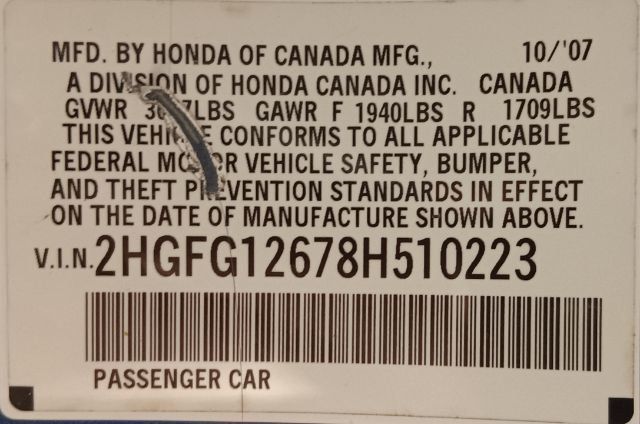 2008 Honda Civic Coupe 2dr Automatic LX - 22934935 - 4