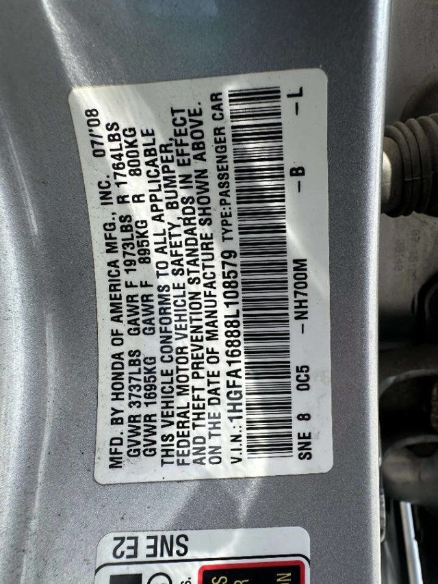 2008 Honda Civic Sedan 4dr Automatic EX - 23041911 - 32