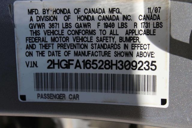 2008 Honda Civic Sedan 4dr Automatic LX - 23027371 - 9