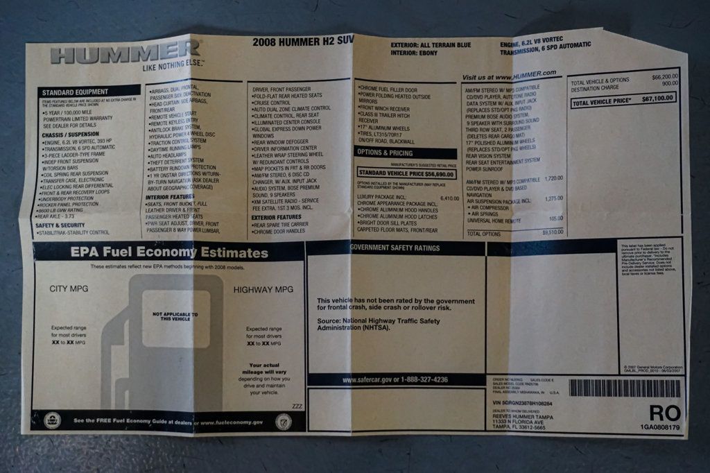 2008 HUMMER H2 *Only 48k Miles* *1-Owner* *Florida Truck* - 22801419 - 73