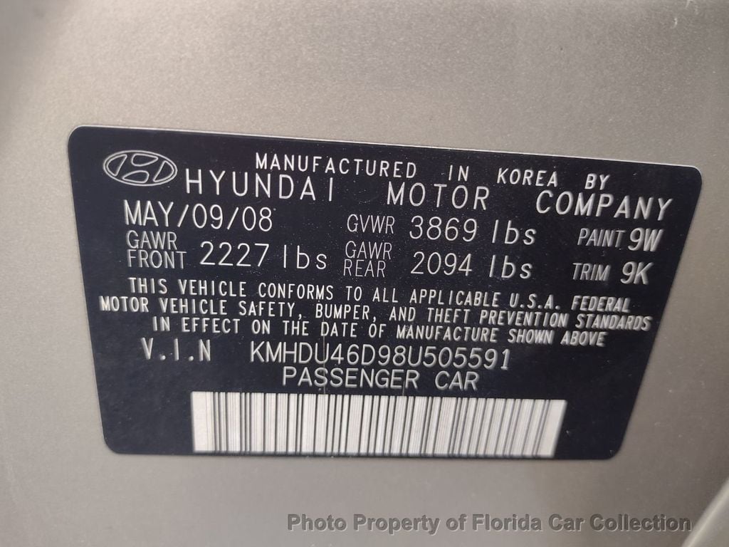 2008 Hyundai Elantra 1 Owner GLS - 21673268 - 38