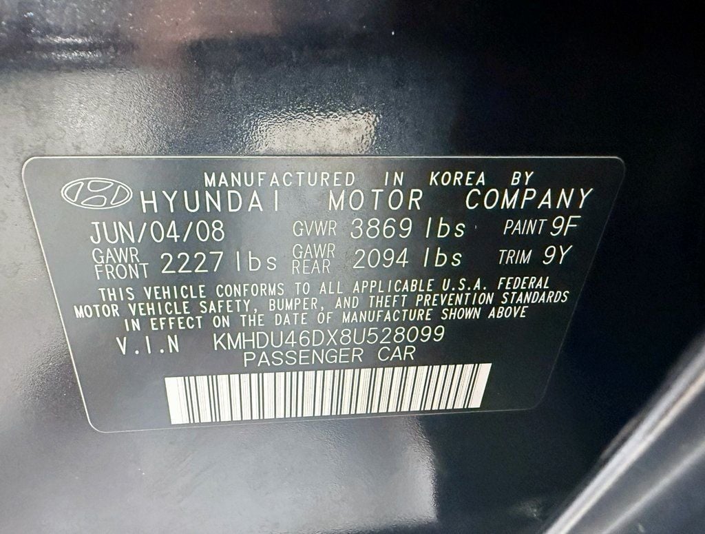 2008 Hyundai Elantra 4dr Sedan Automatic GLS - 22952127 - 34