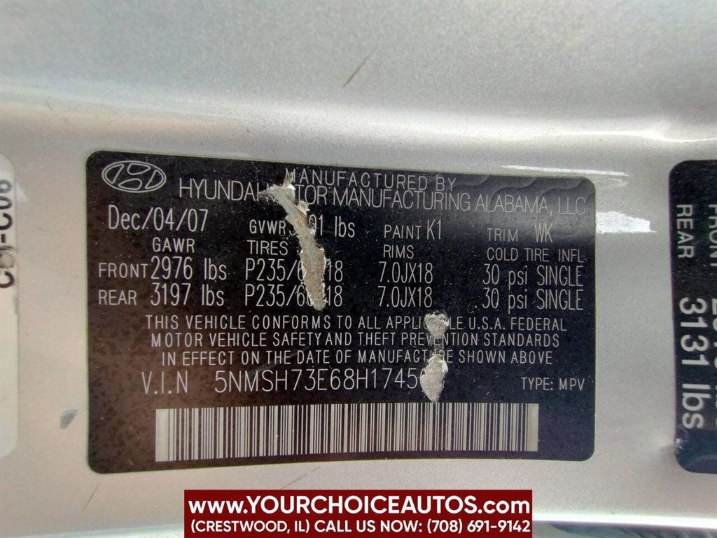 2008 Hyundai Santa Fe AWD 4dr Automatic Limited - 22882010 - 29