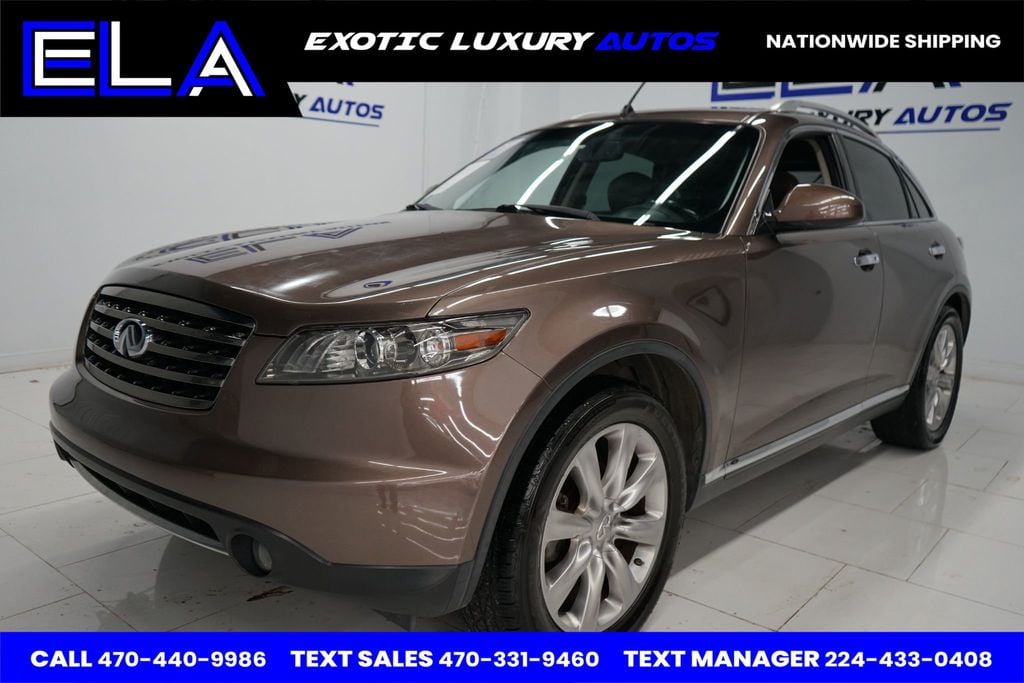 2008 INFINITI FX45 HARD TO FIND BROWN ON BROWN! NO DASH BOARD BUBBLE AWD! WOODGRAIN - 22703085 - 1