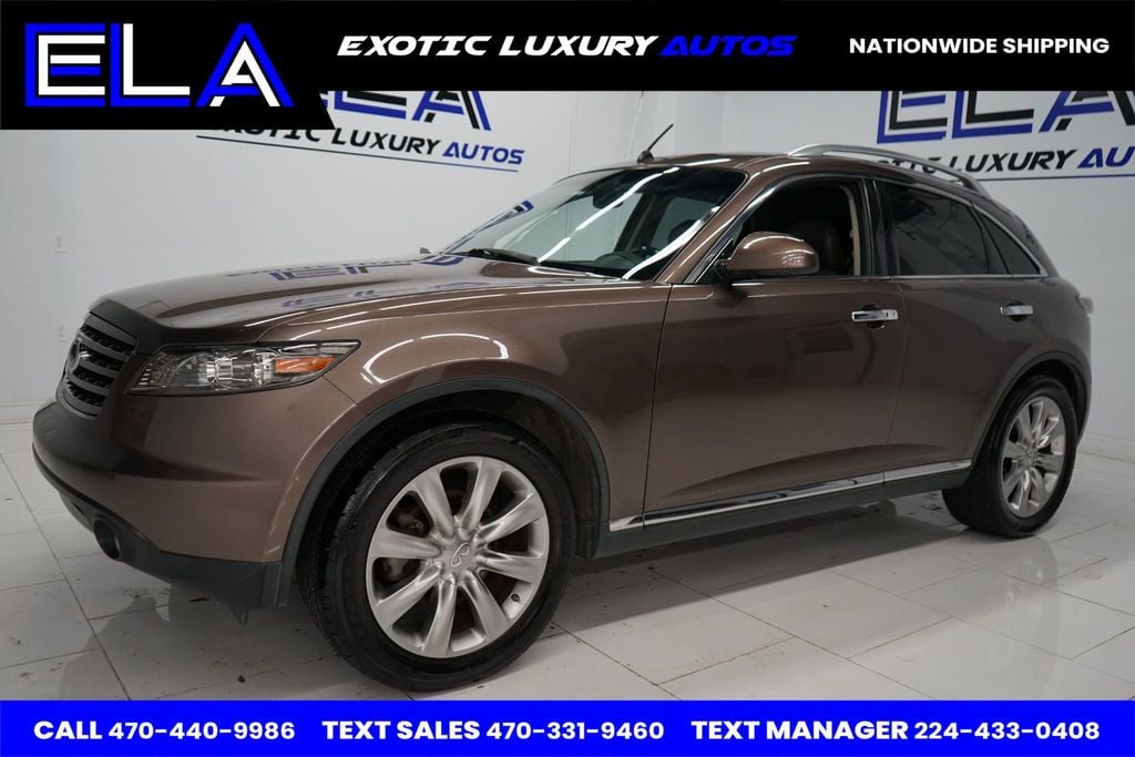 2008 INFINITI FX45 HARD TO FIND BROWN ON BROWN! NO DASH BOARD BUBBLE AWD! WOODGRAIN - 22703085 - 2