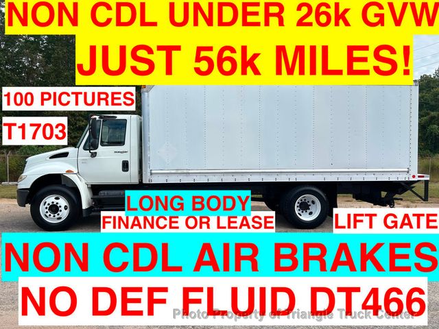 2008 International 4300 LONG BOX JUST 56k MILES! LIFT GATE! NON CDL AIR BRAKES! UNDER 26k GVW! BOX TRUCK - 22858775 - 0