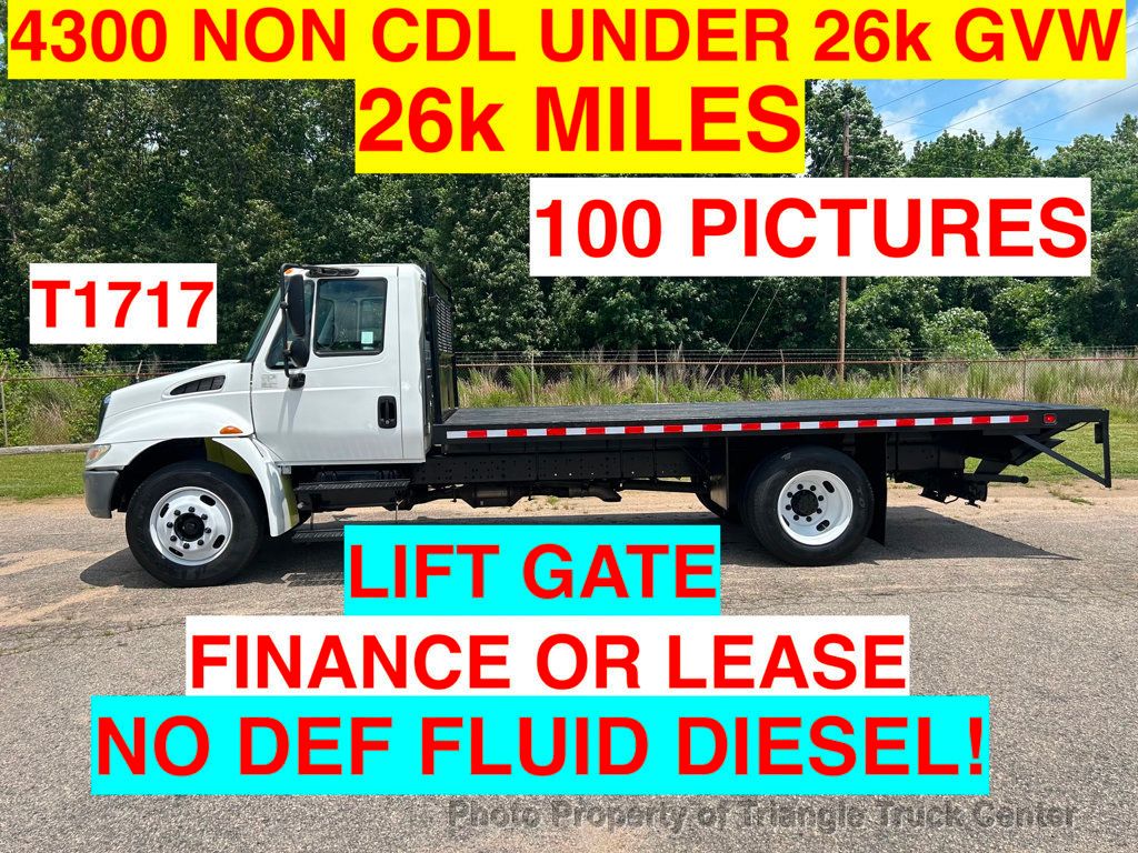 2008 International 4300 NON CDL FLATBED JUST 26k MILES NON DEF DIESEL! - 22863623 - 0
