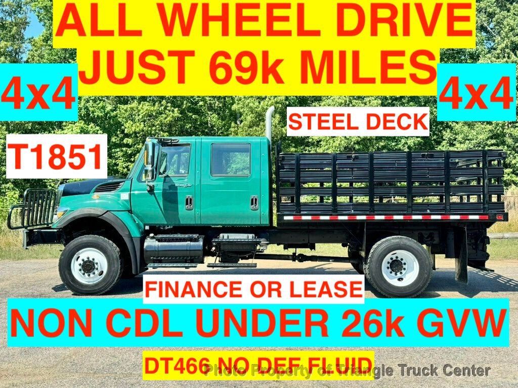 2008 International 7300 AWD JUST 69k MILES! FOUR WHEEL DRIVE! NON CDL UNDER 26k GVW! DT466 NO DEF FLUID! - 23002302 | Video 1