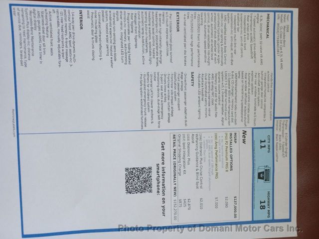 2008 Mercedes-Benz CL-Class CL63 AMG COUPE, ORIGINALLY $ 152,270, DEALER SERVICED SINCE NEW  - 21034518 - 26