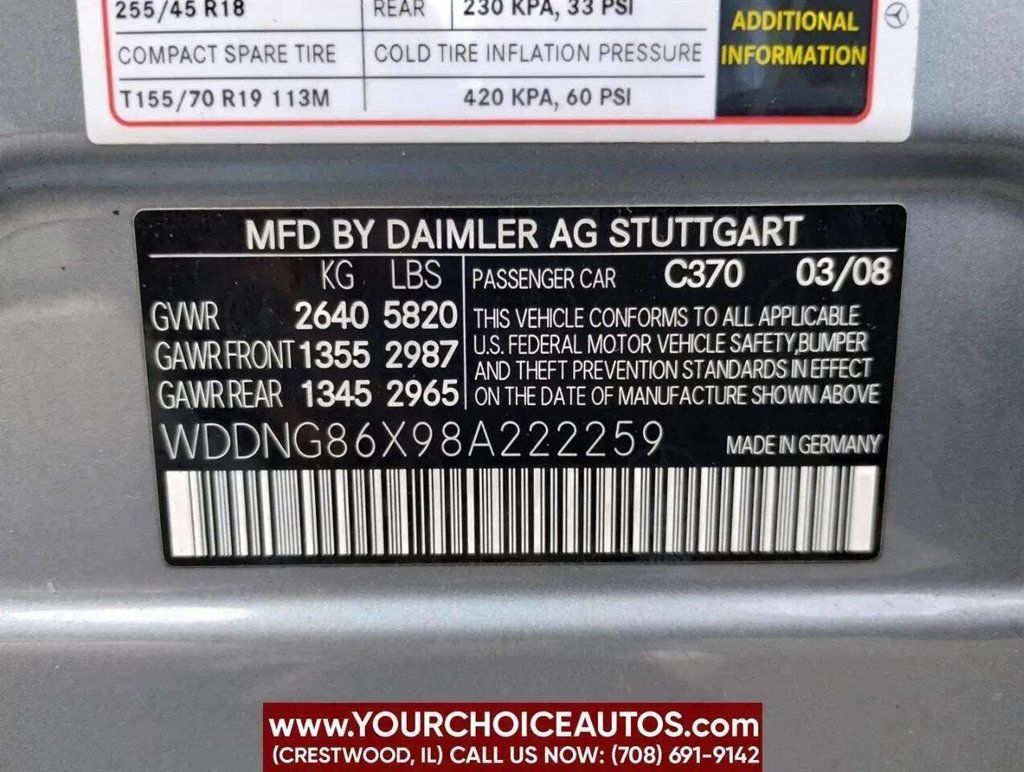 2008 Mercedes-Benz S-Class S550 4dr Sedan 5.5L V8 4MATIC - 22984323 - 24