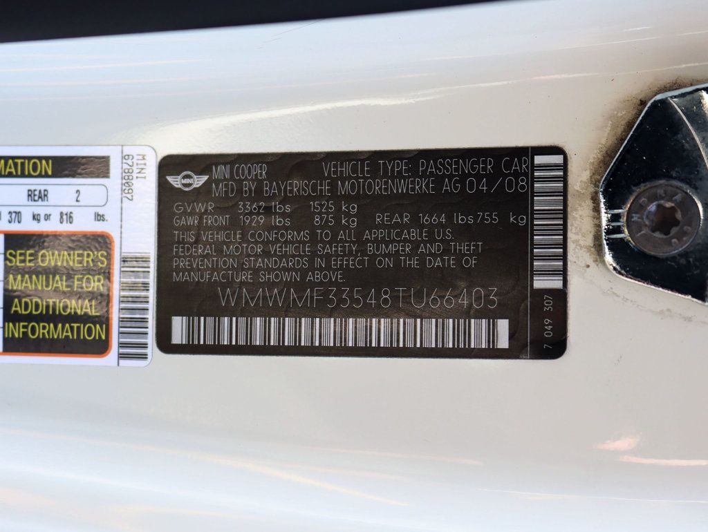 2008 MINI Cooper Hardtop 2 Door Cold Weather / Panoramic Roof - 23050104 - 24