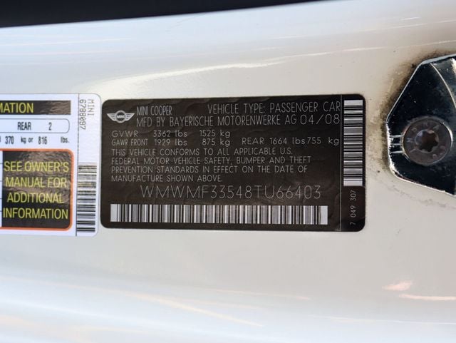 2008 MINI Cooper Hardtop 2 Door Cold Weather / Panoramic Roof - 23050104 - 24