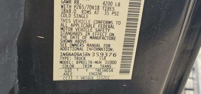 2008 Nissan Titan SE FFV 4x2 4dr King Cab SWB - 23020065 - 11