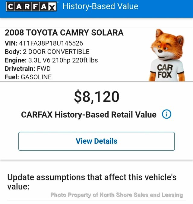 2008 Toyota Camry Solara 2dr Convertible V6 Automatic SLE - 22972011 - 21