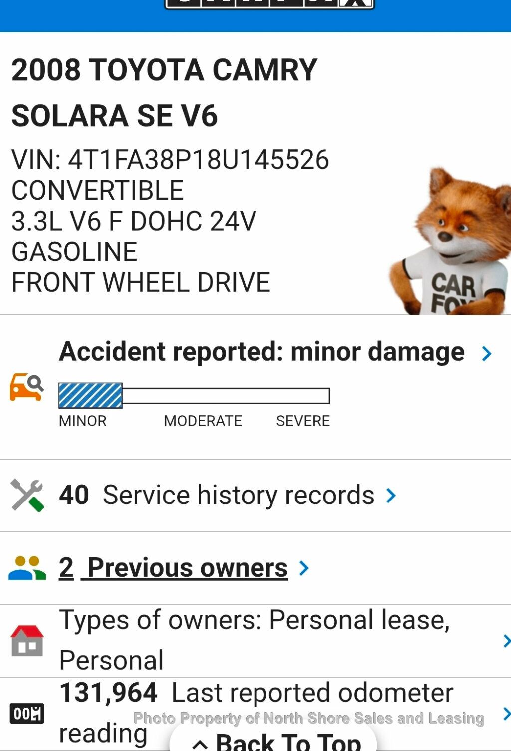 2008 Toyota Camry Solara 2dr Convertible V6 Automatic SLE - 22972011 - 22