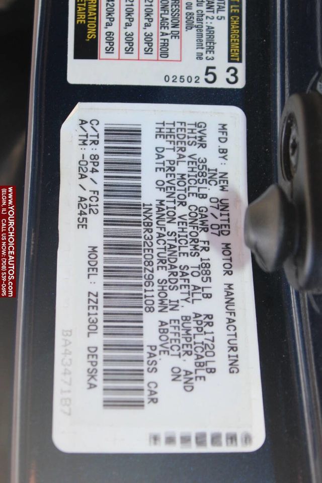 2008 Toyota Corolla 4dr Sedan Automatic S - 22665108 - 20