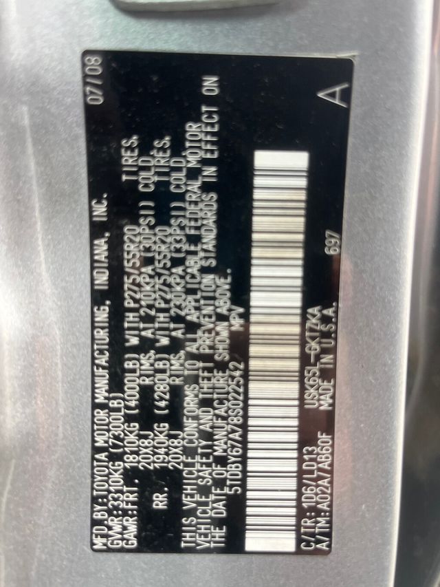 2008 Toyota Sequoia Platinum VA Rust Free Vehicle with Great Toyota Service History - 22968528 - 15