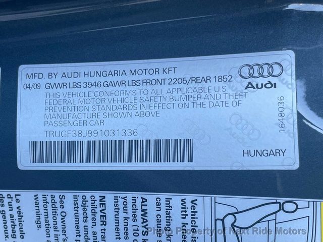 2009 Audi TT Roadster 2009 AUDI TT QUATTRO PREMIUM PLUS 2D CONVERTIBLE 615-730-9991 - 23087462 - 31