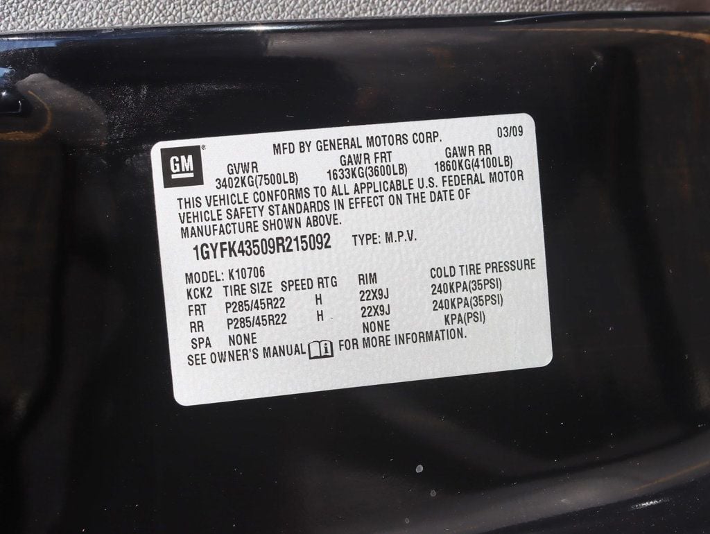 2009 Cadillac Escalade Hybrid 4WD 4dr Platinum Edition - 23091068 - 35