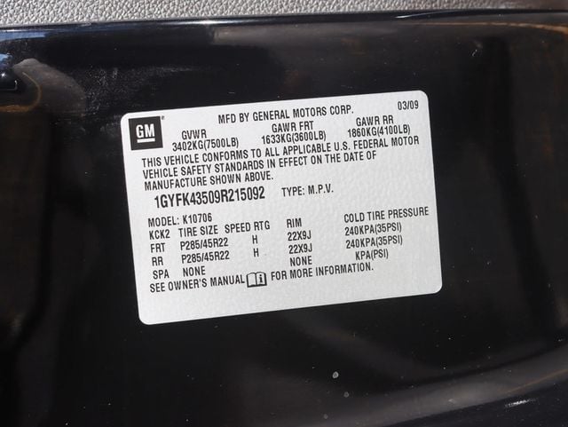 2009 Cadillac Escalade Hybrid 4WD 4dr Platinum Edition - 23091068 - 35