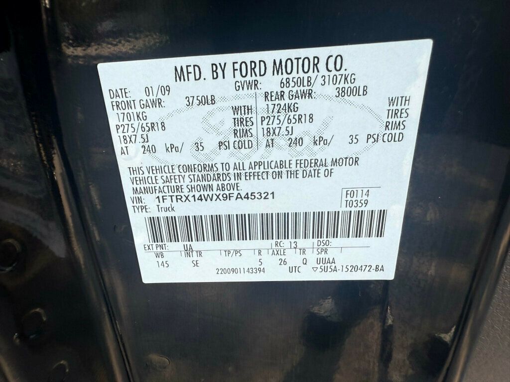 2009 Ford F-150 SUPERDUTY PICKUP TRUCK CREWCAB 4X4 - 22838689 - 37
