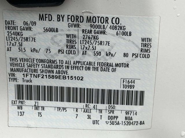 2009 Ford F-250 Super Duty XL 4x4 2dr Regular Cab 8 ft. LB - 22956378 - 16