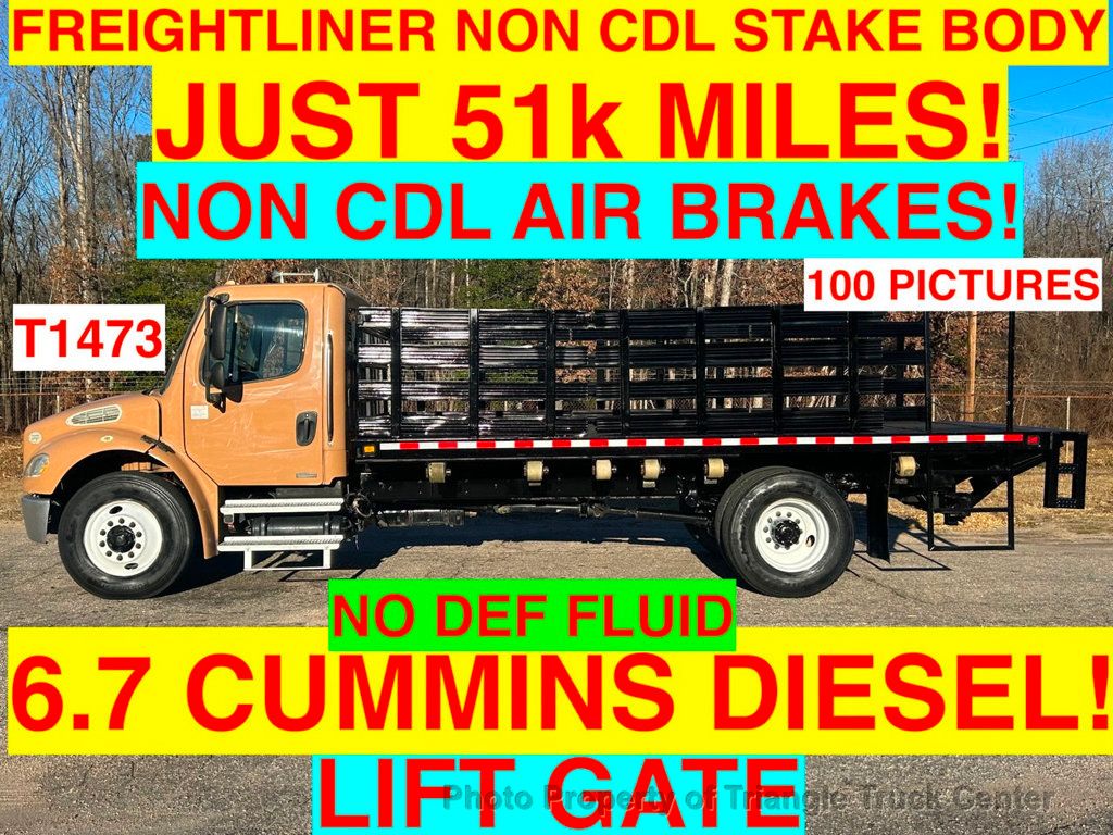 2009 Freightliner M2 JUST 51k MILES! NON CDL! LONG DECK! 6.7 CUMMINS NO DEF! UNDER 26k GVW AIR BRAKES! - 22227048 - 0