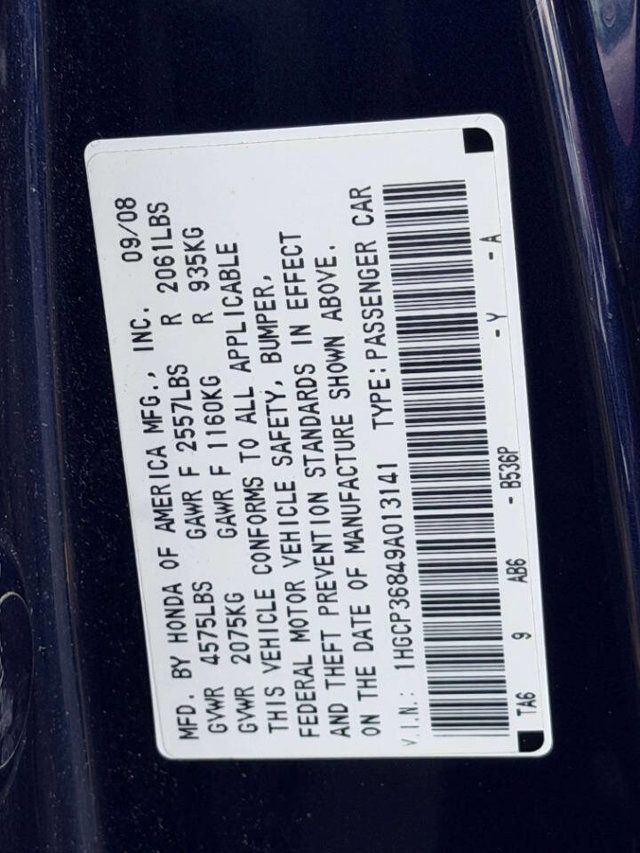2009 Honda Accord Sedan 4dr V6 Automatic EX-L w/Navi - 23059587 - 15