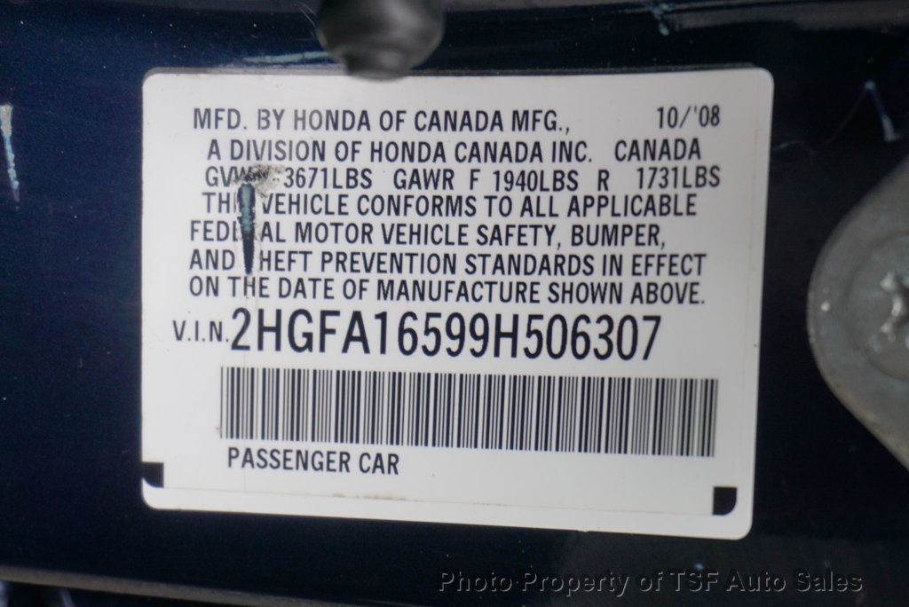 2009 Honda Civic Sedan 4dr Automatic LX - 22988830 - 22