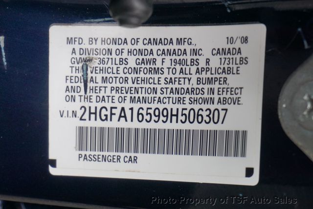 2009 Honda Civic Sedan 4dr Automatic LX - 22988830 - 22