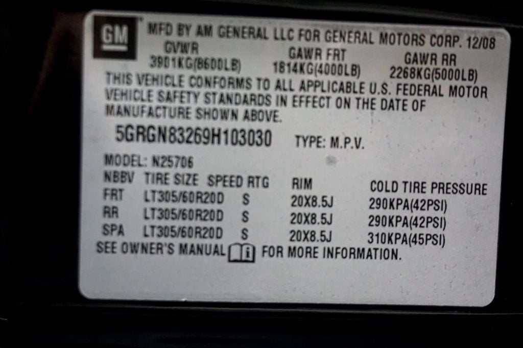 2009 HUMMER H2 *2009 Hummer H2 Luxury* Black Leather* *Last Year* - 23034791 - 18